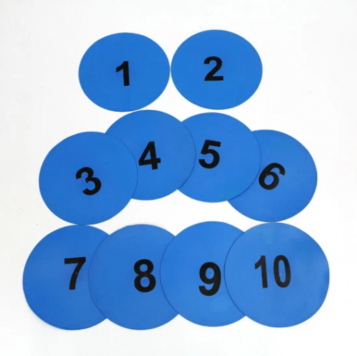 Markirni krogi s številkami, set 10 kosov