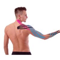 Kinesiology tape on taped arm